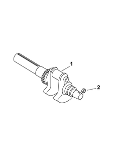 Kohler - Crankshaft Diagram and Parts List for 467 4X4-1B017G-Before-37ACD710 Cub Cadet Lawn Tractor Accessories